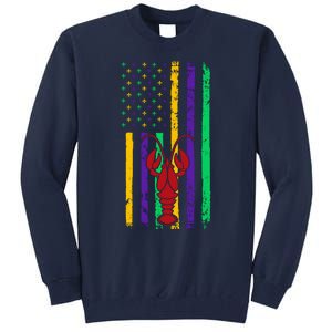 American Flag Mardi Gras Costume Tall Sweatshirt