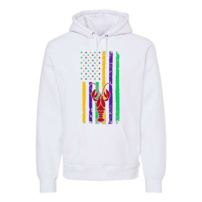 American Flag Mardi Gras Costume Premium Hoodie