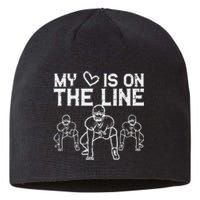 American Football My Heart Is On The Line Lineman Sustainable Beanie