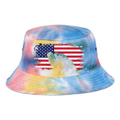 American Flag Motorcycle Tie Dye Newport Bucket Hat