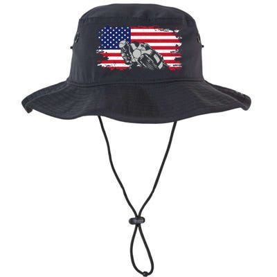 American Flag Motorcycle Legacy Cool Fit Booney Bucket Hat