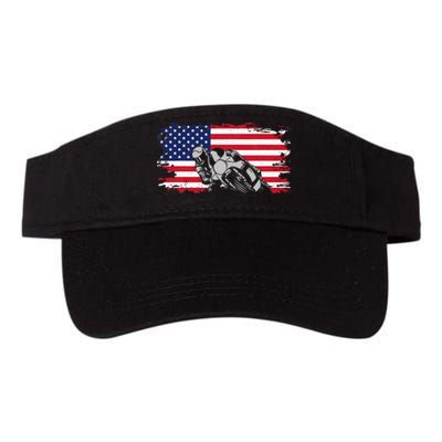 American Flag Motorcycle Valucap Bio-Washed Visor