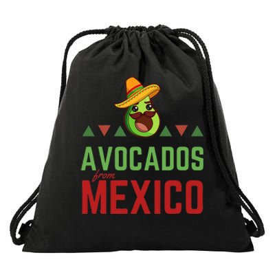 Avocados From Mexico Mexican Day Flag Avocado Costume Drawstring Bag