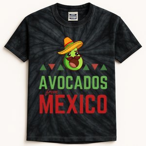 Avocados From Mexico Mexican Day Flag Avocado Costume Kids Tie-Dye T-Shirt