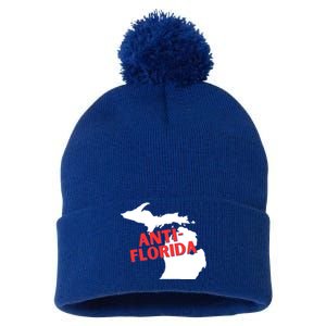 Antiflorida Funny Michigan Political Quote Democratic Gift Pom Pom 12in Knit Beanie