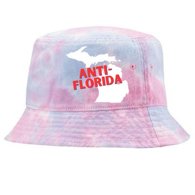 Antiflorida Funny Michigan Political Quote Democratic Gift Tie-Dyed Bucket Hat