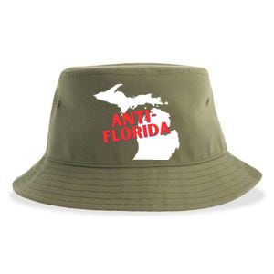 Antiflorida Funny Michigan Political Quote Democratic Gift Sustainable Bucket Hat