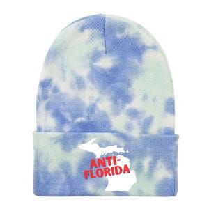 Antiflorida Funny Michigan Political Quote Democratic Gift Tie Dye 12in Knit Beanie