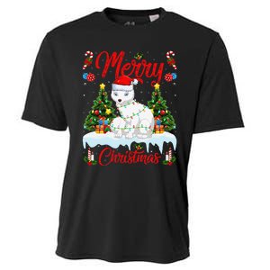 Arctic Fox Merry Christmas Tree Lighting Arctic Fox Xmas Cooling Performance Crew T-Shirt