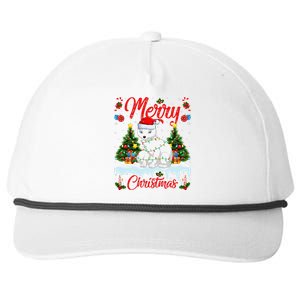 Arctic Fox Merry Christmas Tree Lighting Arctic Fox Xmas Snapback Five-Panel Rope Hat