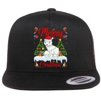 Arctic Fox Merry Christmas Tree Lighting Arctic Fox Xmas Flat Bill Trucker Hat