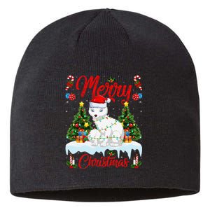 Arctic Fox Merry Christmas Tree Lighting Arctic Fox Xmas Sustainable Beanie