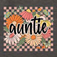 Auntie Floral Mother'S Day Wildflower Girl Checkered Vector Backpack