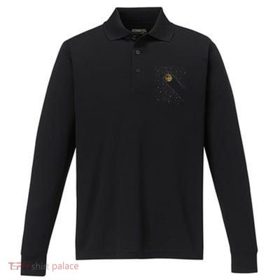 A Funny Moon Robot Vacuum Cleans Up Stars On The Milky Way Performance Long Sleeve Polo