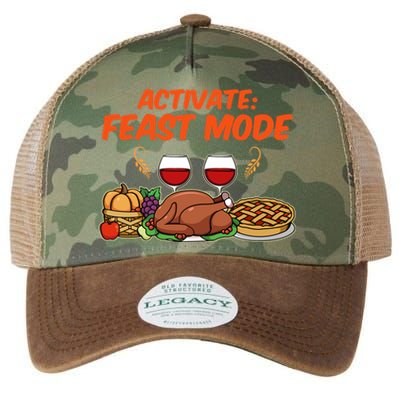 Activate Feast Mode Happy Thanksgiving Funny Matching Quote Gift Legacy Tie Dye Trucker Hat