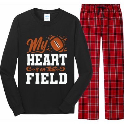 American Football Mom  American Football Lover Long Sleeve Pajama Set