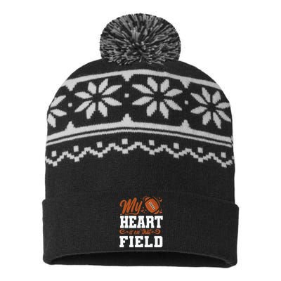 American Football Mom  American Football Lover USA-Made Snowflake Beanie