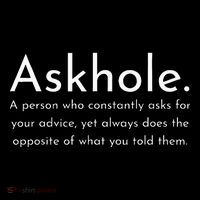 Askhole Funny Meaning Definition Poster