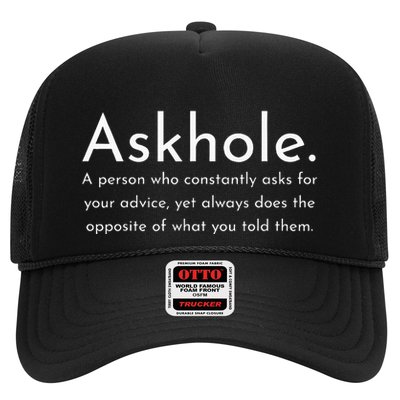 Askhole Funny Meaning Definition Trucker Hat
