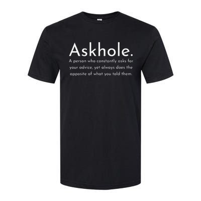 Askhole Funny Meaning Definition Softstyle® CVC T-Shirt