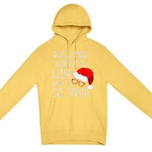 A Few More Glasses Of Wine & ILl See Santa Funny Christmas Premium Pullover Hoodie