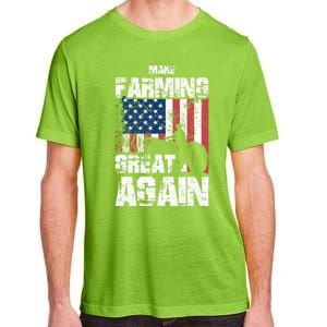 American Flag Make Farming Great Again Farm Gift For Farmers Cute Gift Adult ChromaSoft Performance T-Shirt