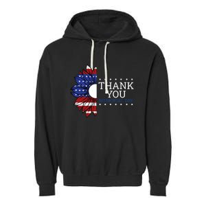 American Flag Memorial Day Memorial Day Design Garment-Dyed Fleece Hoodie