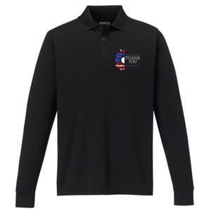 American Flag Memorial Day Memorial Day Design Performance Long Sleeve Polo