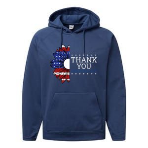 American Flag Memorial Day Memorial Day Design Performance Fleece Hoodie