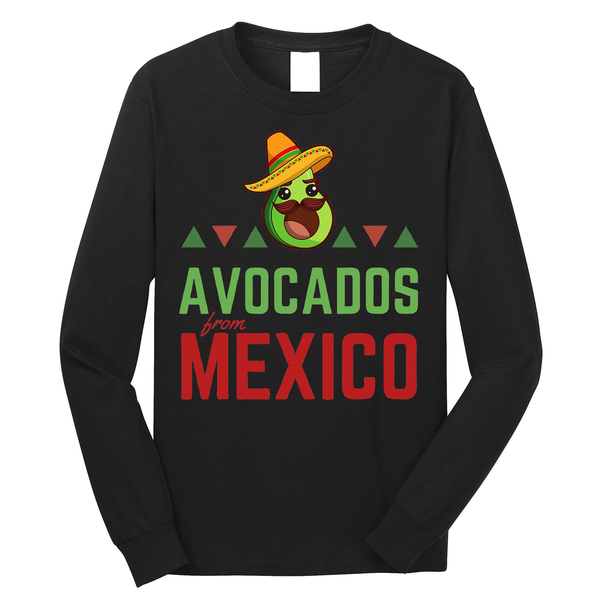 Avocados From Mexico Mexican Day Flag Avocado Costume Long Sleeve Shirt