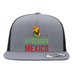 Avocados From Mexico Mexican Day Flag Avocado Costume Flat Bill Trucker Hat