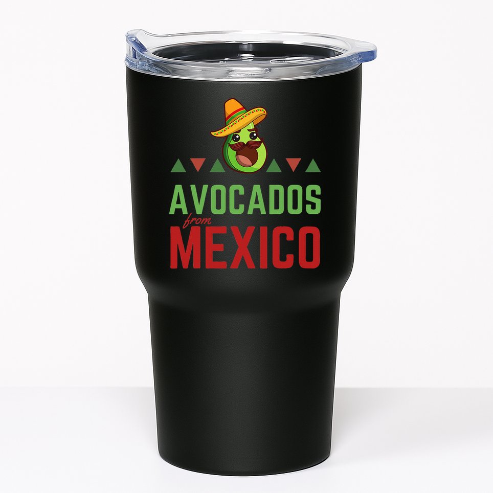 Avocados From Mexico Mexican Day Flag Avocado Costume Tumbler