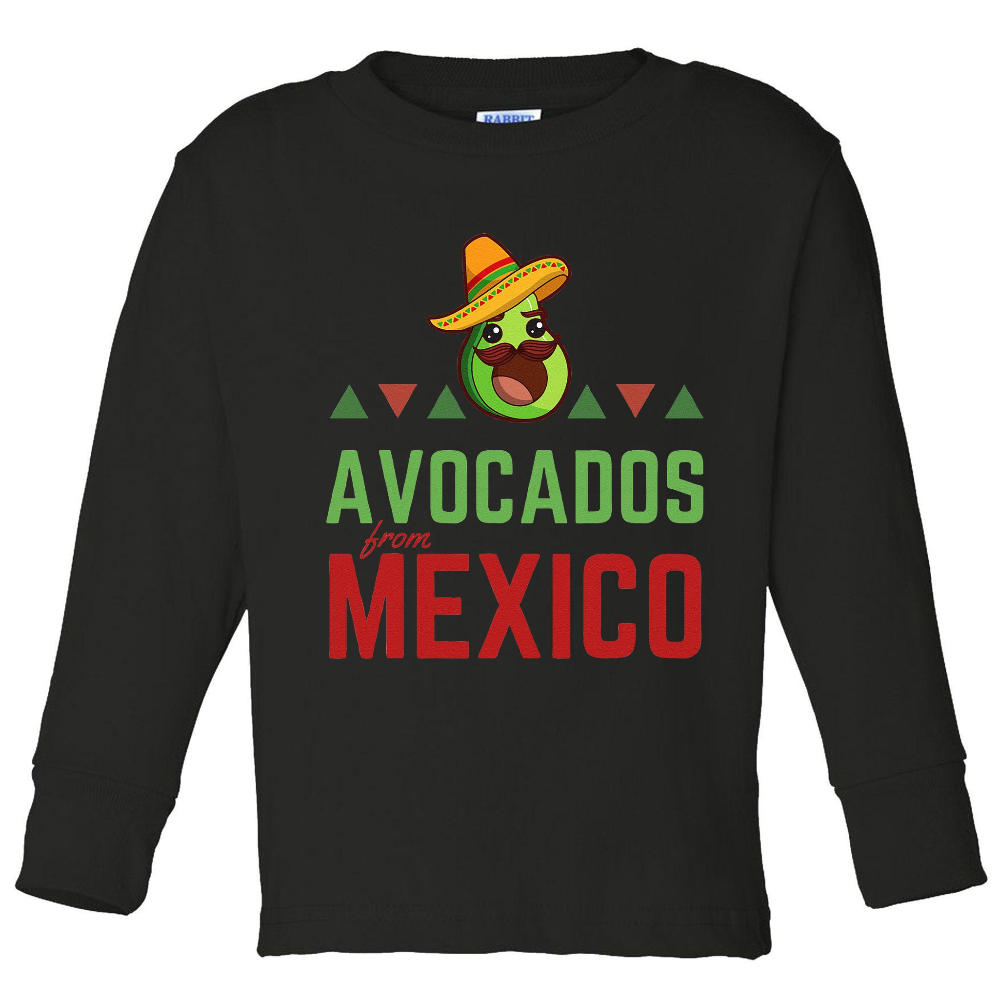 Avocados From Mexico Mexican Day Flag Avocado Costume Toddler Long Sleeve Shirt