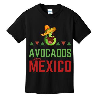 Avocados From Mexico Mexican Day Flag Avocado Costume Kids T-Shirt