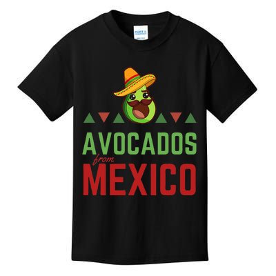 Avocados From Mexico Mexican Day Flag Avocado Costume Kids T-Shirt