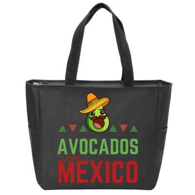 Avocados From Mexico Mexican Day Flag Avocado Costume Zip Tote Bag