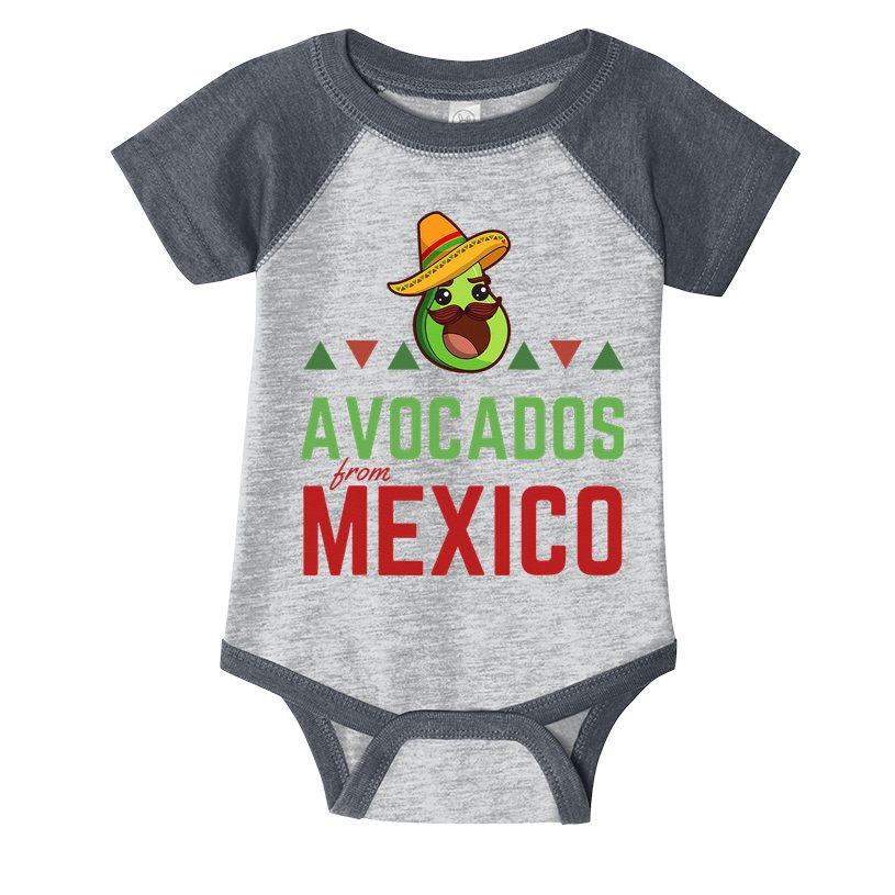 Avocados From Mexico Mexican Day Flag Avocado Costume Infant Baby Jersey Bodysuit