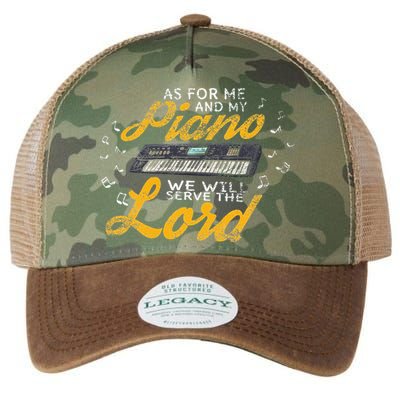 As for Me and My Piano We Will Serve The Lord Christian Legacy Tie Dye Trucker Hat