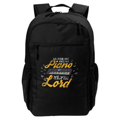 As for Me and My Piano We Will Serve The Lord Christian Backpack