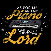 As for Me and My Piano We Will Serve The Lord Christian Drawstring Bag