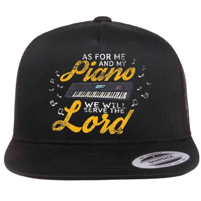 As for Me and My Piano We Will Serve The Lord Christian Flatbill Hat