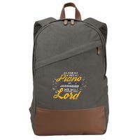 As for Me and My Piano We Will Serve The Lord Christian Cotton Canvas Backpack