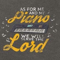 As for Me and My Piano We Will Serve The Lord Christian Cotton Canvas Backpack