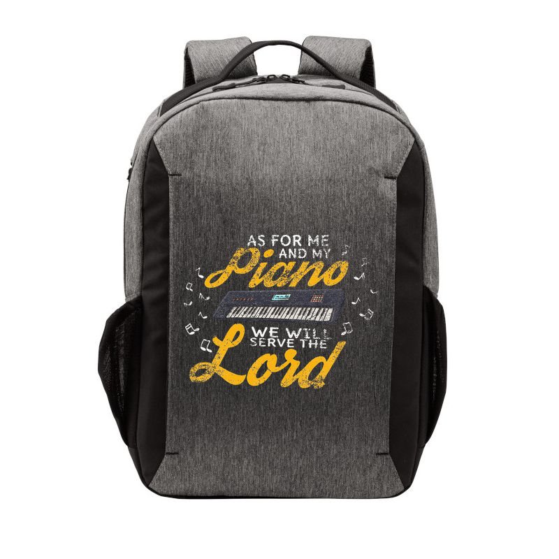 As for Me and My Piano We Will Serve The Lord Christian Vector Backpack