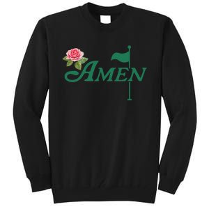 Amen Floral Master Golfer Golf Lover Golf Flower Appare Tall Sweatshirt