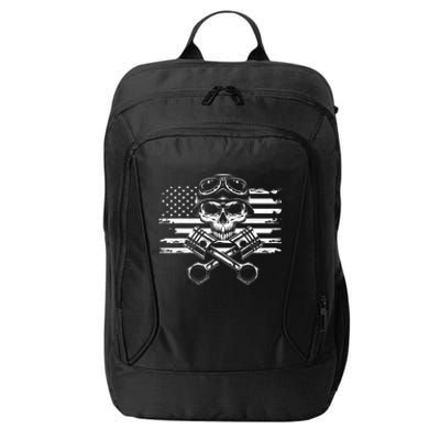 American Flag Motorcycle Apparel Motorcycle City Backpack