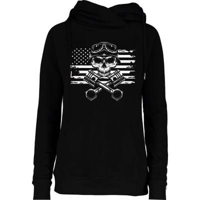 American Flag Motorcycle Apparel Motorcycle Womens Funnel Neck Pullover Hood