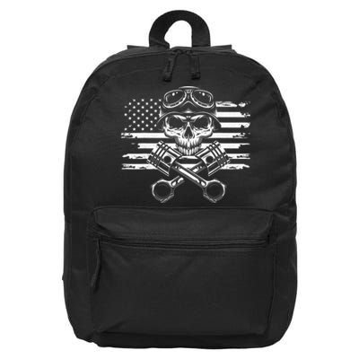 American Flag Motorcycle Apparel Motorcycle 16 in Basic Backpack