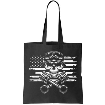 American Flag Motorcycle Apparel Motorcycle Tote Bag