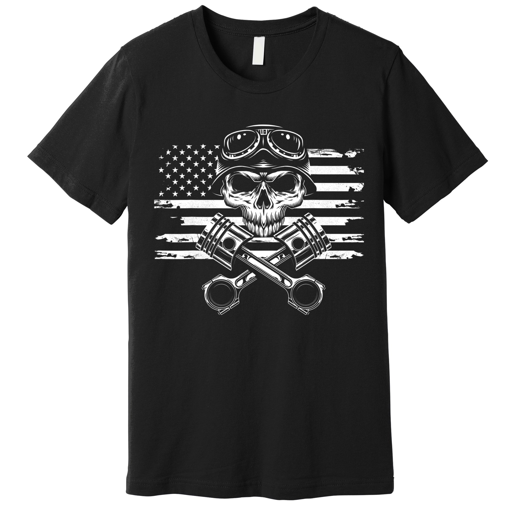 American Flag Motorcycle Apparel Motorcycle Premium T-Shirt